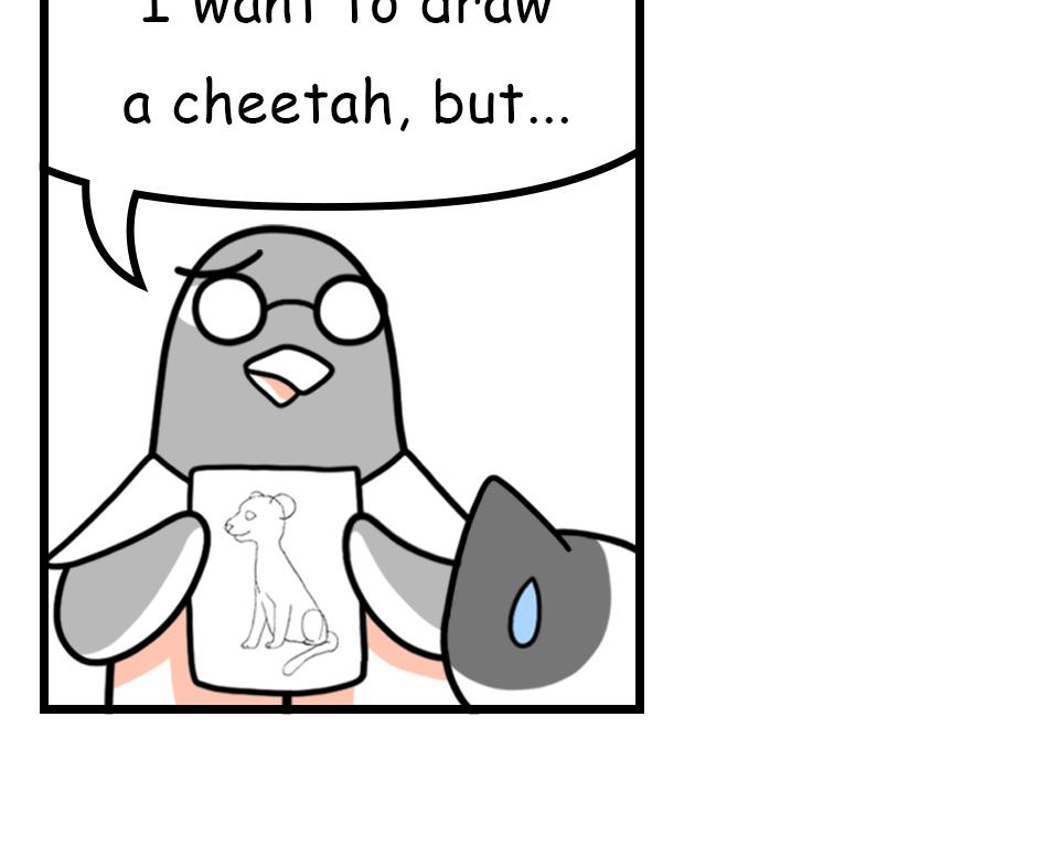 Mikesaka Art Class (◆Episodes are about art methods.) - Episode 173, Page 1: 138. ◆Sketching a Cheetah