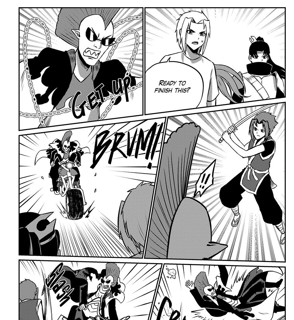 Moontachi Gaiden - Episode 85, Page 1: Ch-22: Going Distance: A Desperate Arrival (Part 3) 