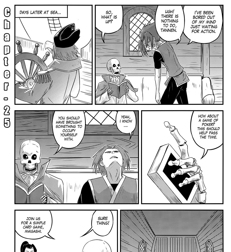 Moontachi Gaiden - Episode 90, Page 1: Ch. 25:1 – Turbulent Waters