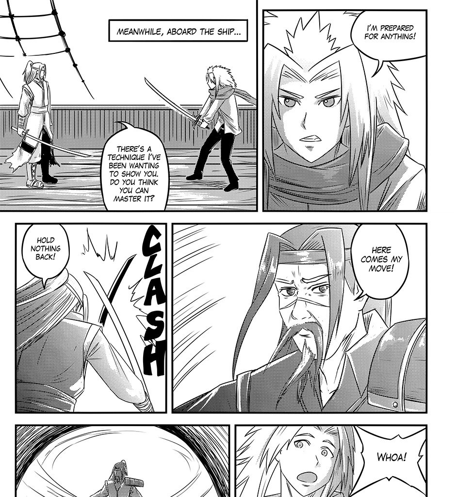 Moontachi Gaiden - Episode 90, Page 2: Ch. 25:1 – Turbulent Waters