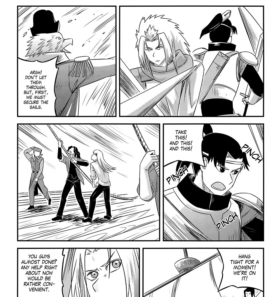Moontachi Gaiden - Episode 90, Page 9: Ch. 25:1 – Turbulent Waters