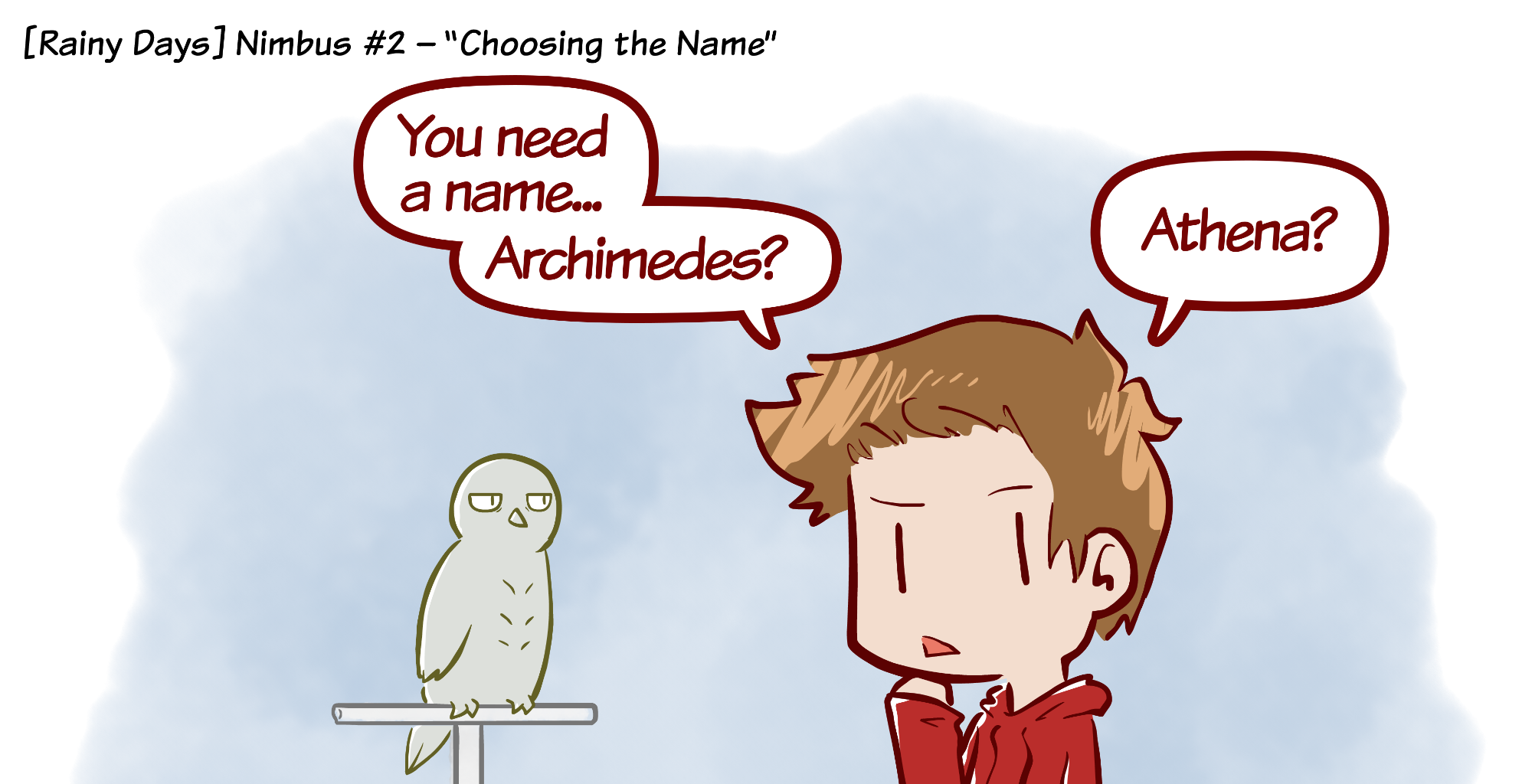 Rainy Days - Episode 28, Page 1: Nimbus #2 - "Choosing the Name"