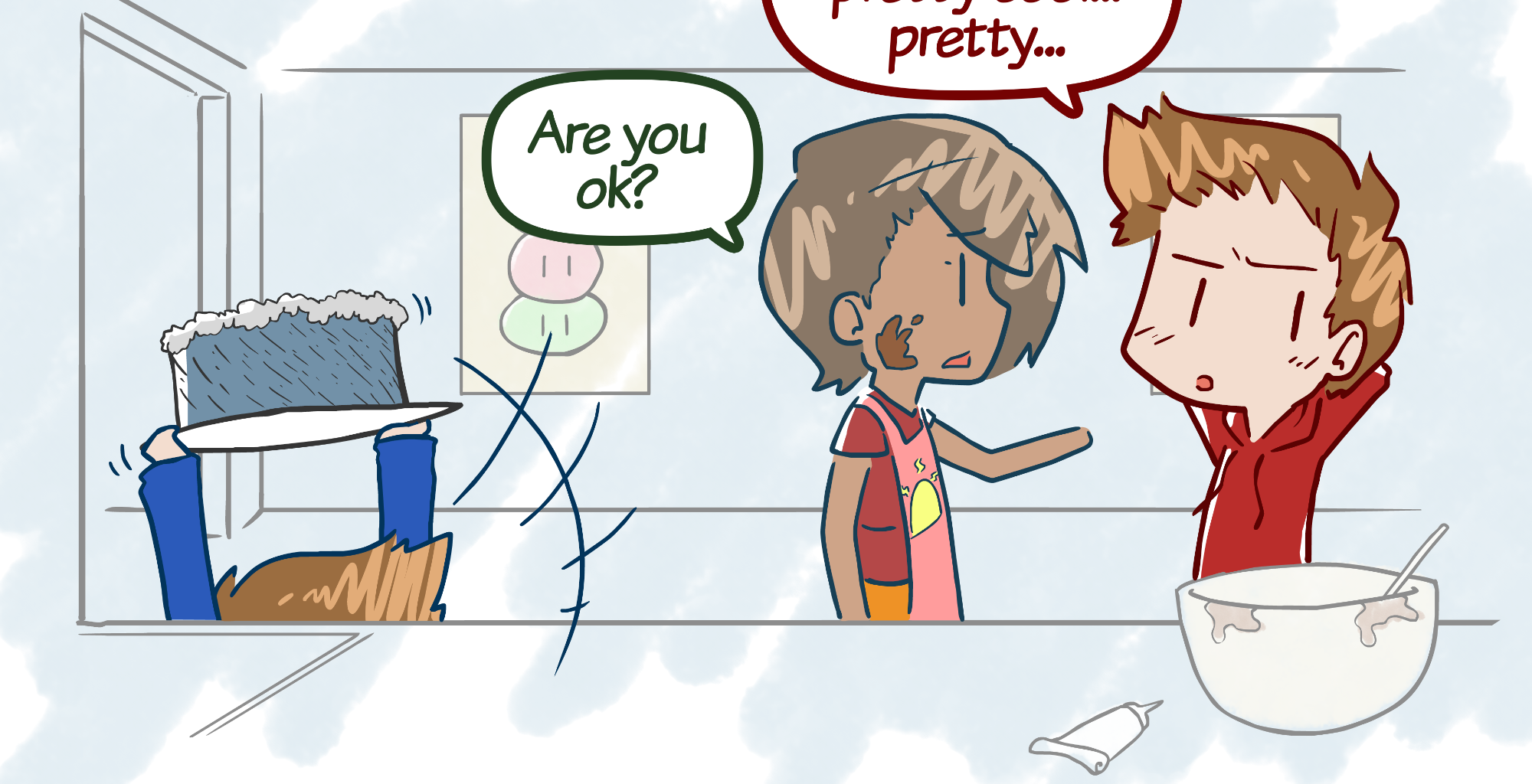 Rainy Days - Episode 33, Page 1: Mirrored #3 - "Cake Take"