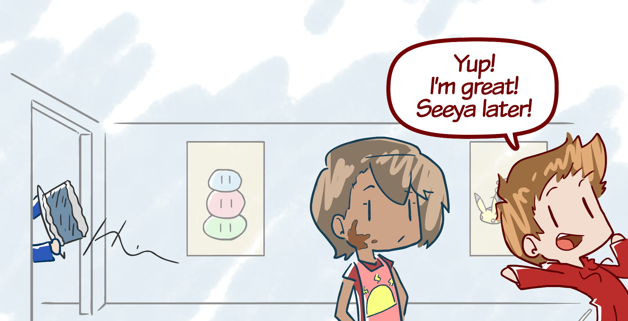 Rainy Days - Episode 33, Page 1: Mirrored #3 - "Cake Take"
