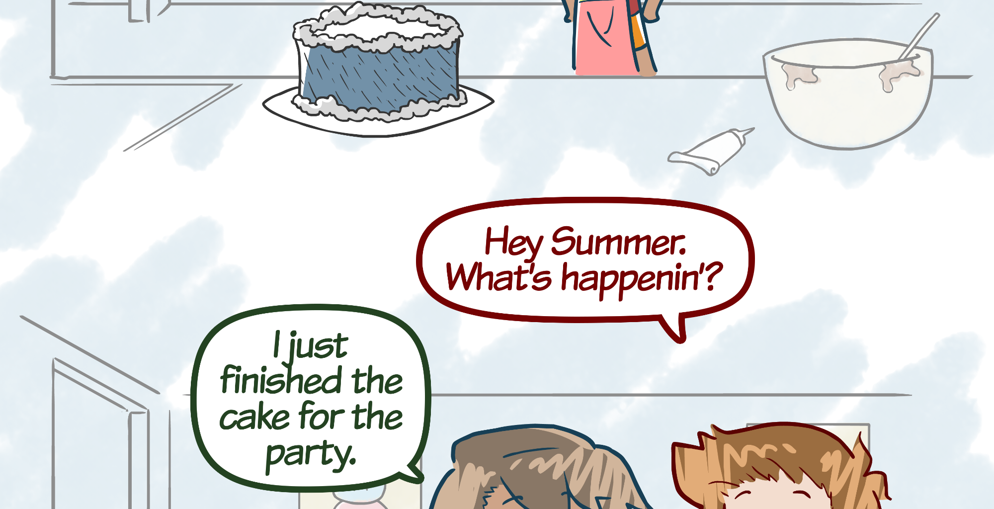 Rainy Days - Episode 33, Page 1: Mirrored #3 - "Cake Take"