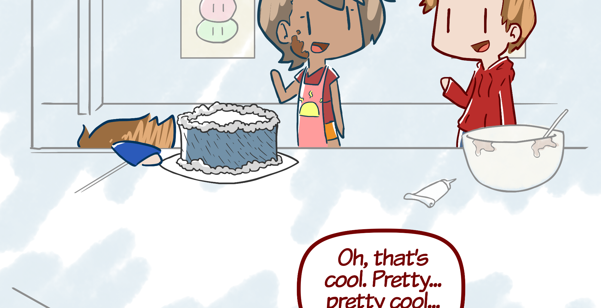 Rainy Days - Episode 33, Page 1: Mirrored #3 - "Cake Take"