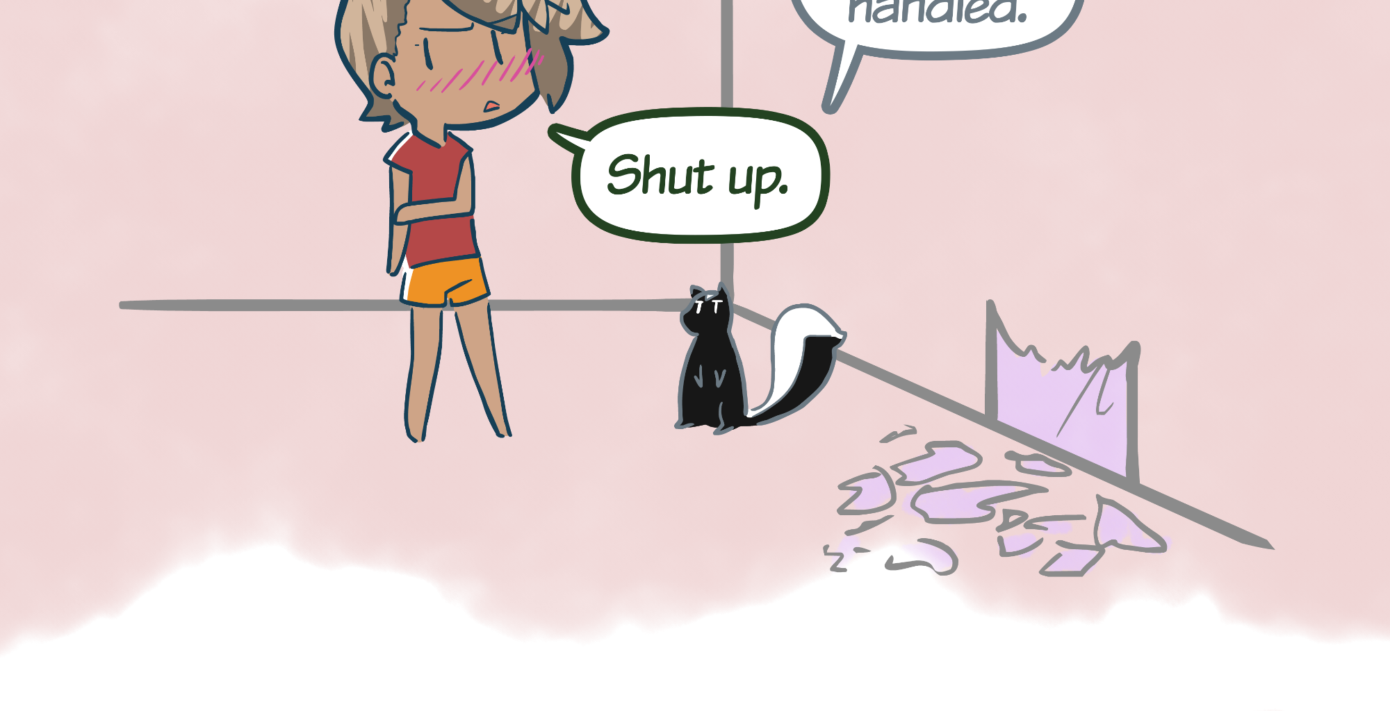 Rainy Days - Episode 36, Page 1: Mirrored #6 - "Haze's theory"