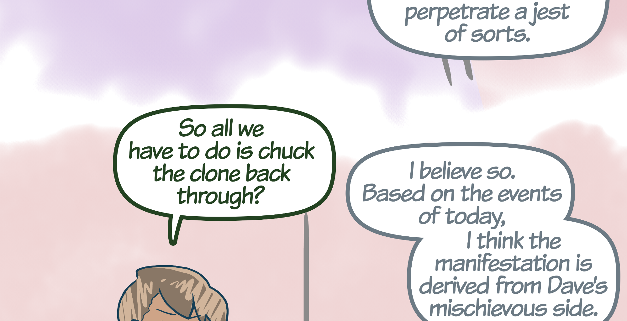 Rainy Days - Episode 36, Page 1: Mirrored #6 - "Haze's theory"