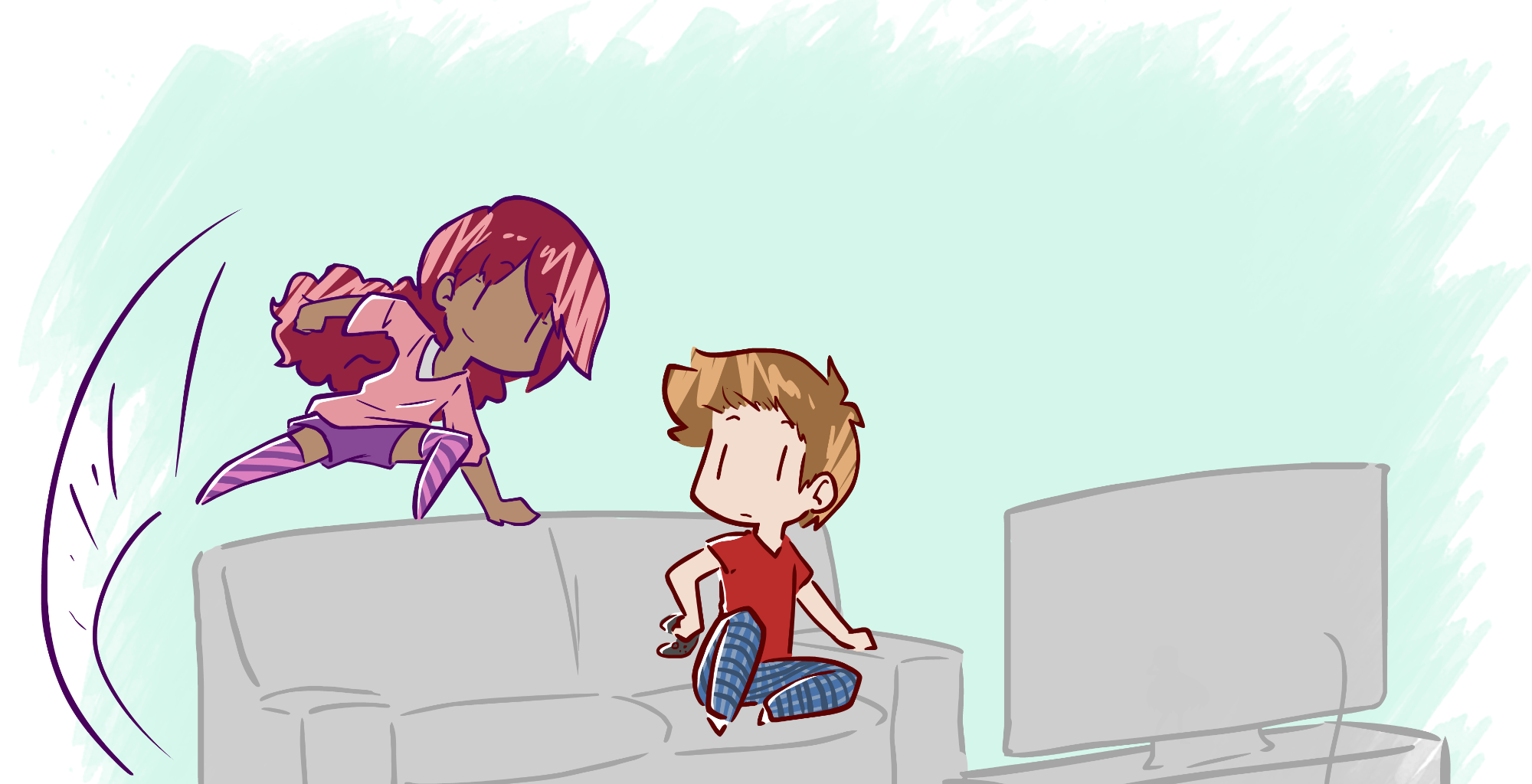 Rainy Days - Episode 58, Page 1: New Girl #9 - "Grumpy Gaming"