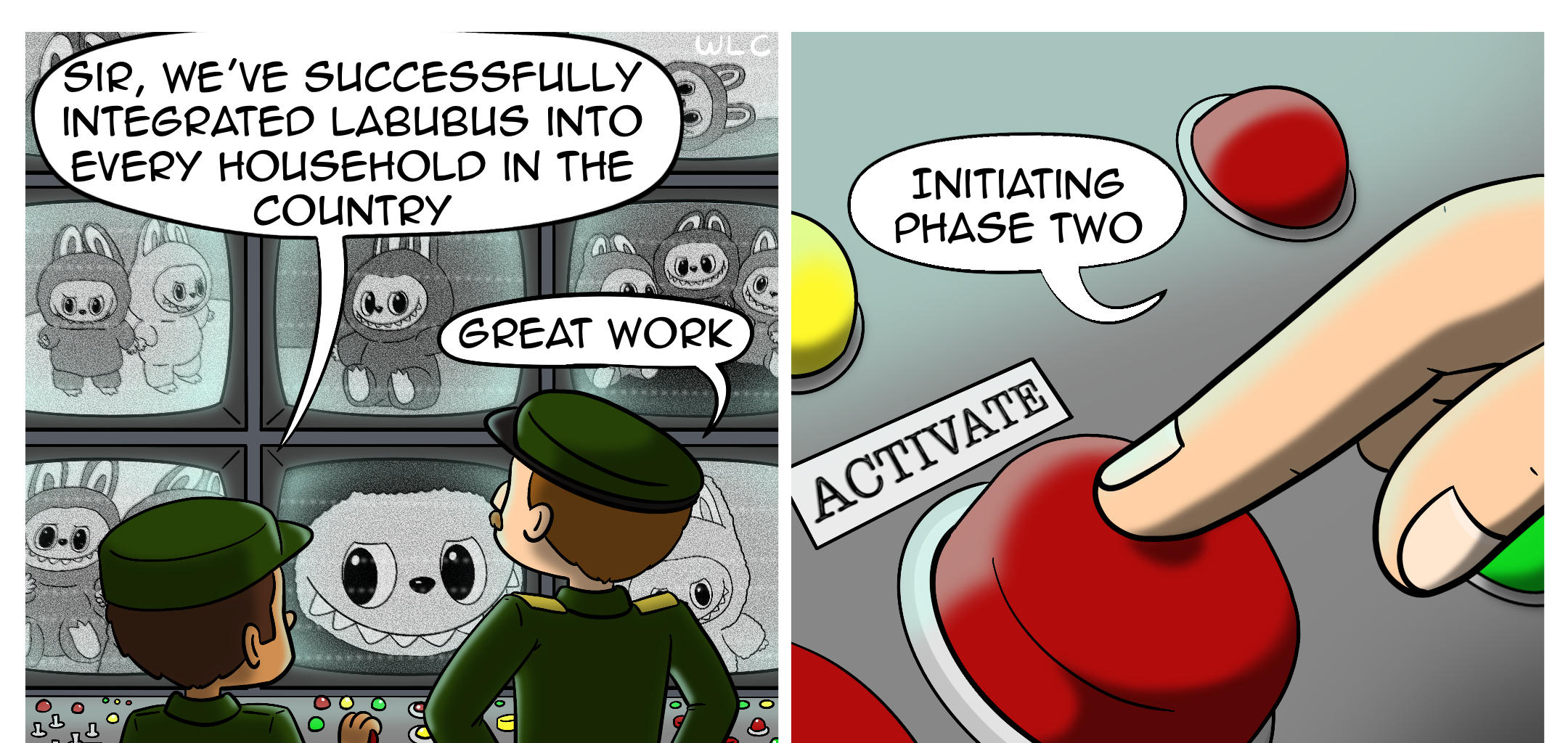 Whats Left Comics - Episode 28, Page 1: Labubu’s unleashed