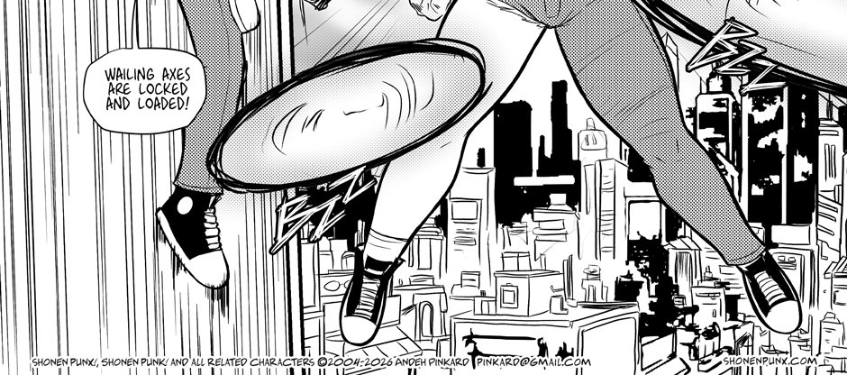 Shonen Punx! - Episode 153, Page 1: 153 Wailing Axes are Go!