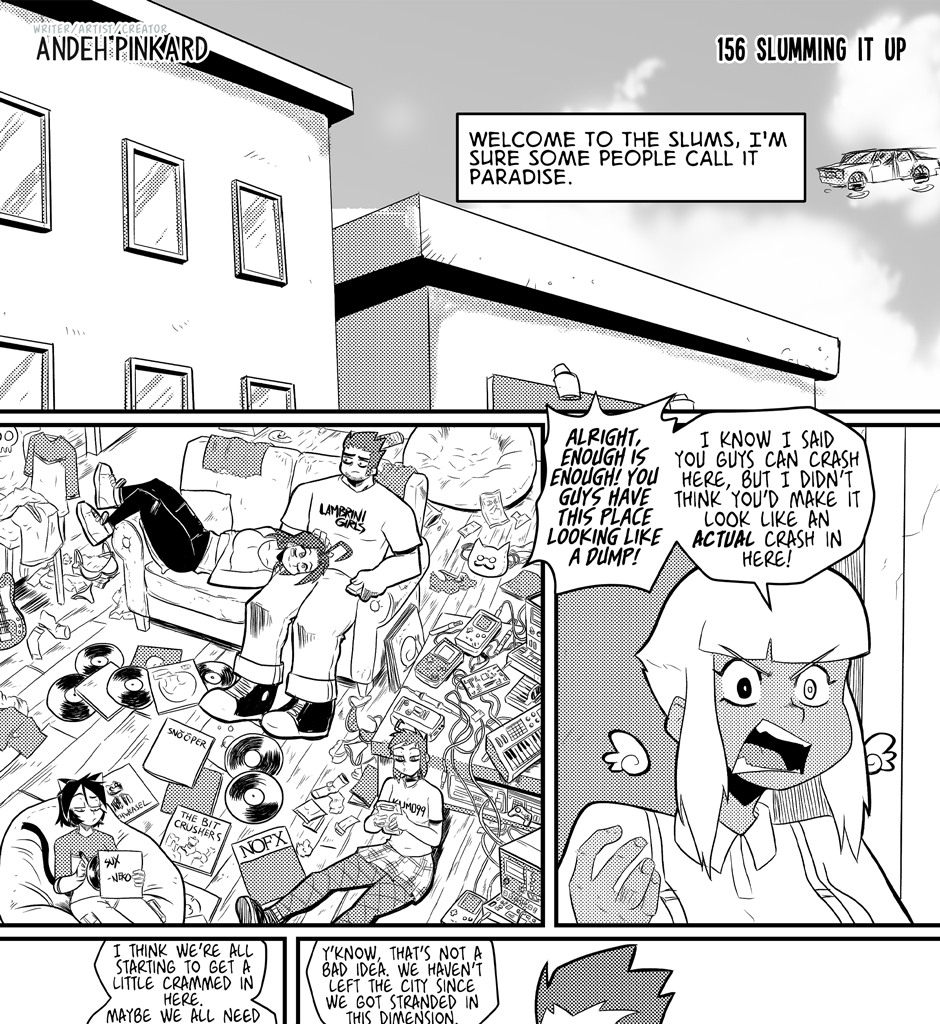 Shonen Punx! - Episode 156, Page 1: 156-Slumming-it-Up