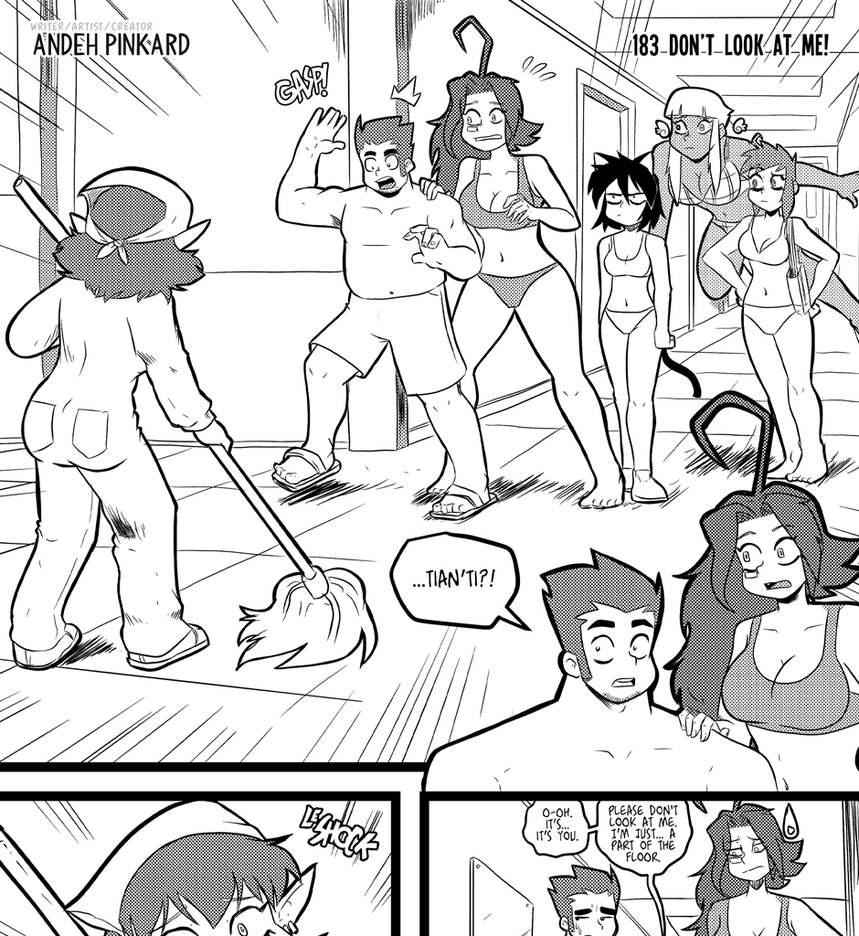 Shonen Punx! - Episode 183, Page 1: 183 Don't Look At Me!
