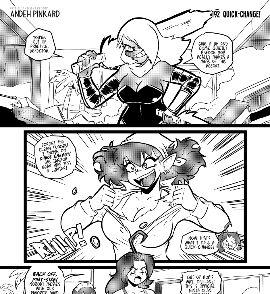 Shonen Punx! - Episode 191, Page 1: 192-Quick-change!