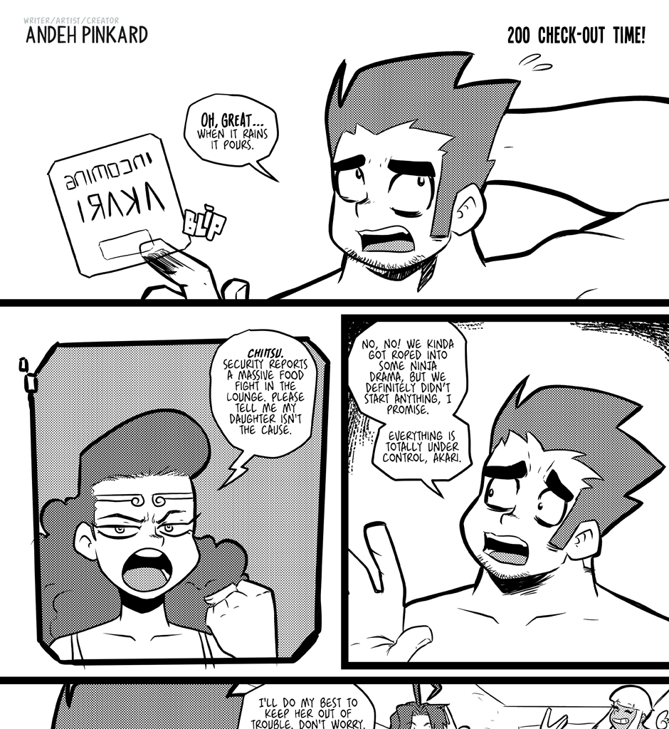 Shonen Punx! - Episode 200, Page 1: 200 Check-out Time!
