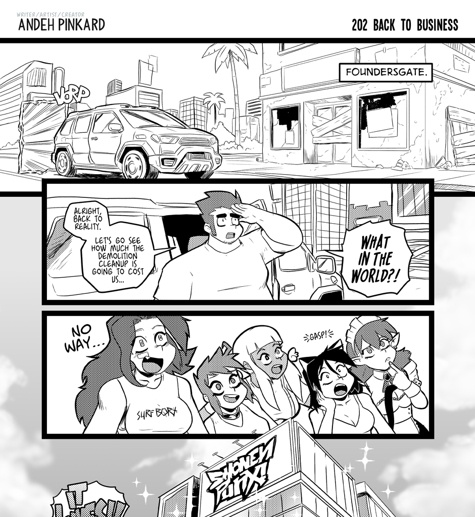 Shonen Punx! - Episode 202, Page 1: 202 Back to Business