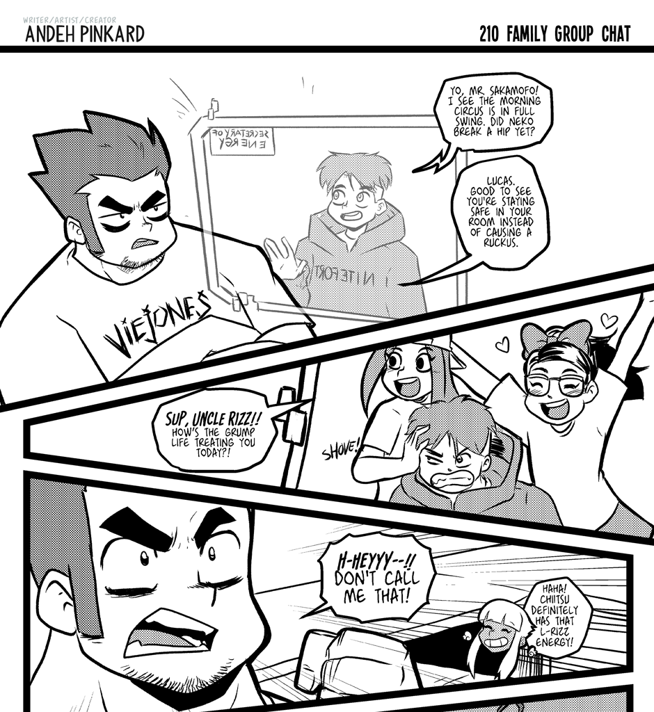 Shonen Punx! - Episode 210, Page 1: 210 Family Group Chat