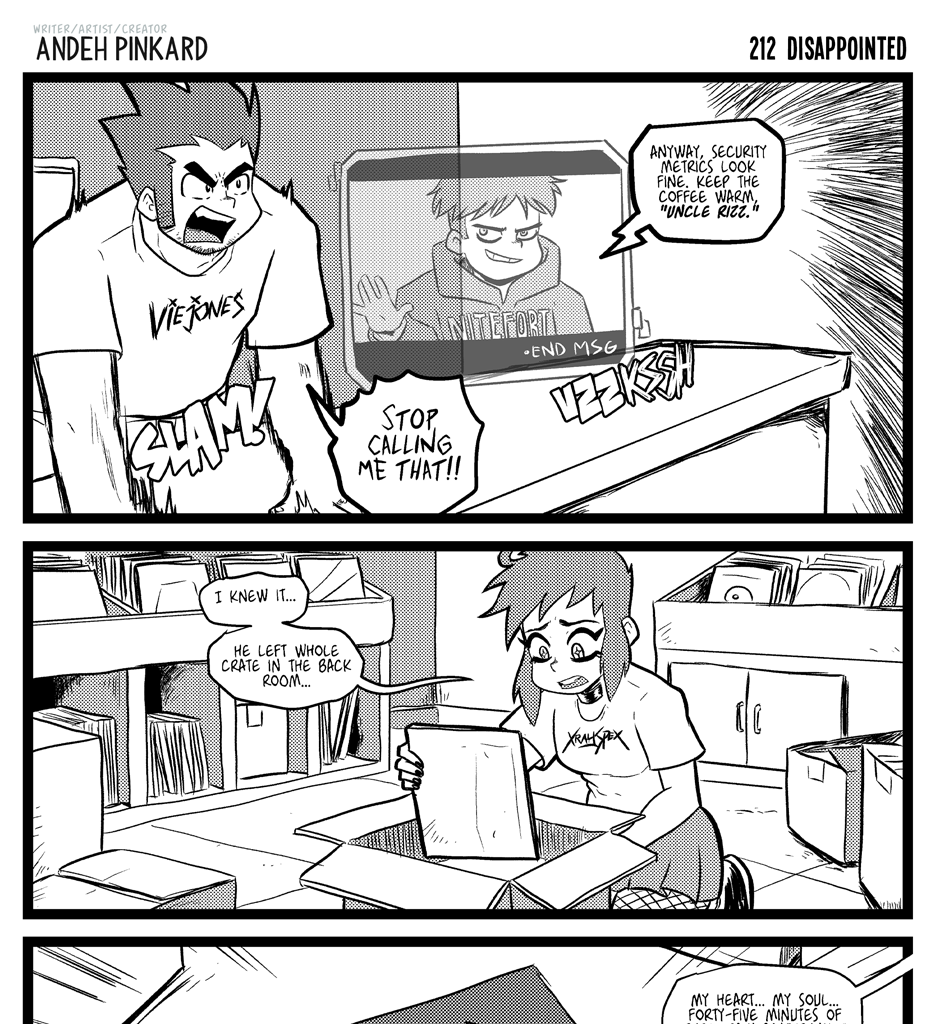 Shonen Punx! - Episode 212, Page 1: 212 Disappointed
