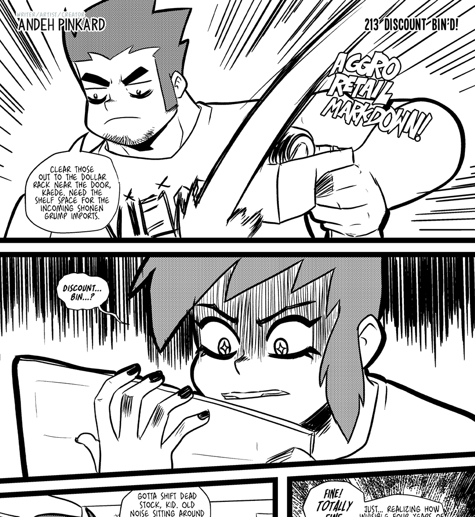 Shonen Punx! - Episode 213, Page 1: 213 Discount Bin’d!