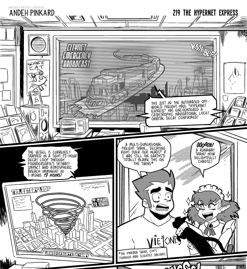 Shonen Punx! - Episode 219, Page 1: 219 The Hypernet Express