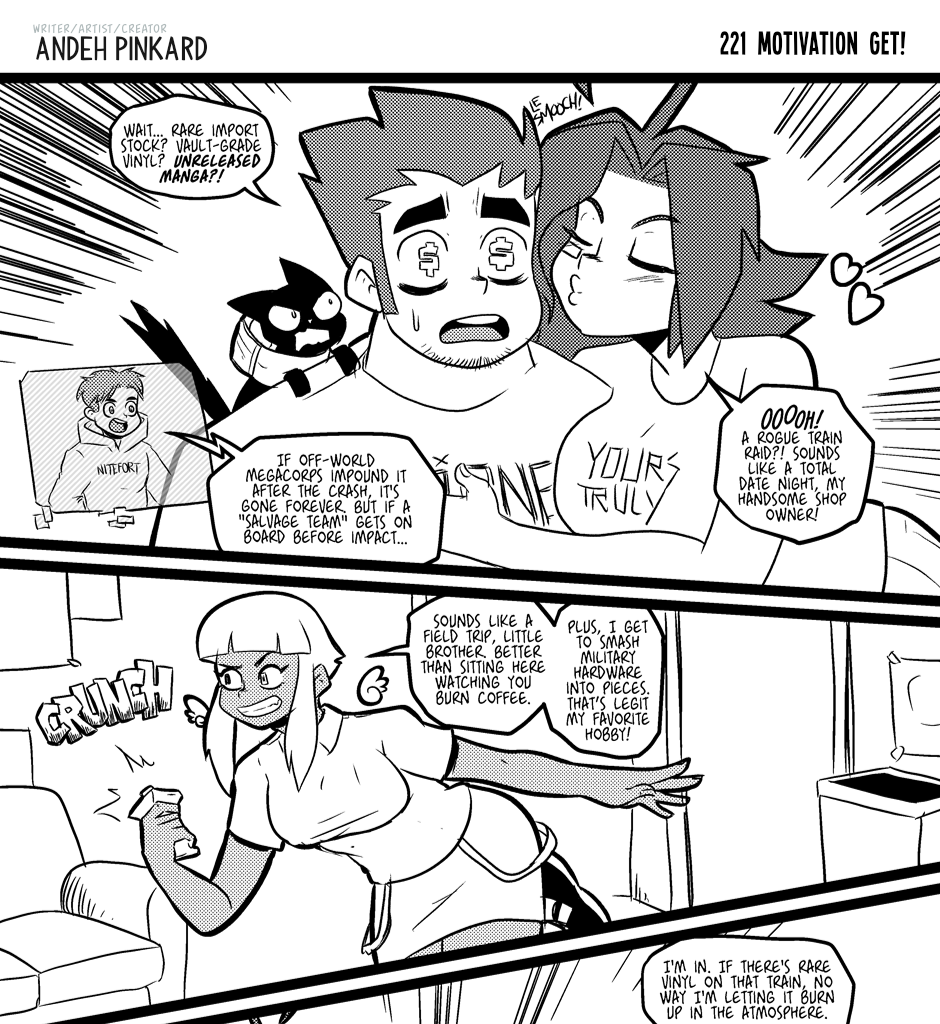 Shonen Punx! - Episode 221, Page 1: 221 Motivation Get!
