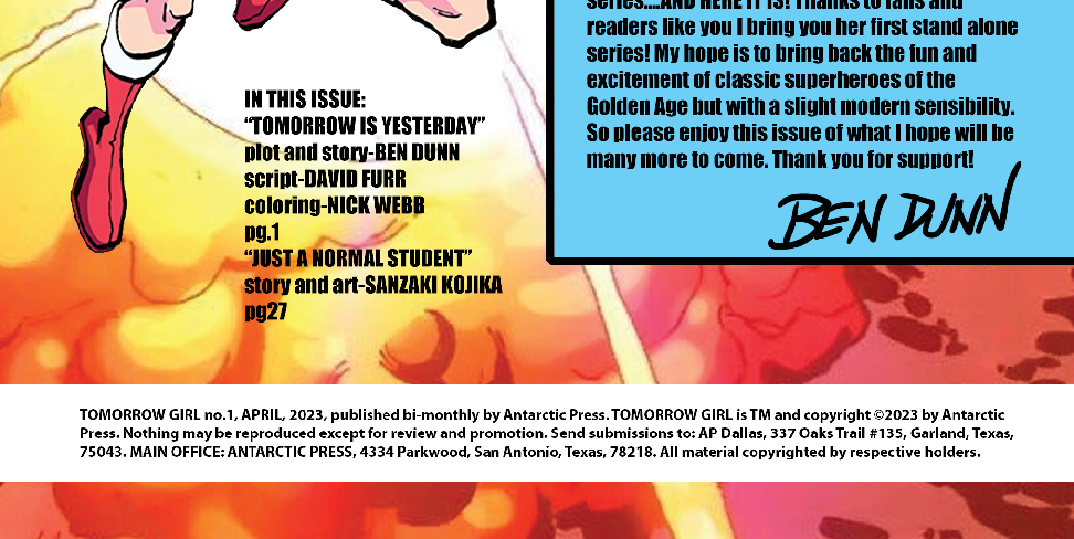 Tomorrow Girl - Episode 1, Page 1: Tomorrow Girl #1