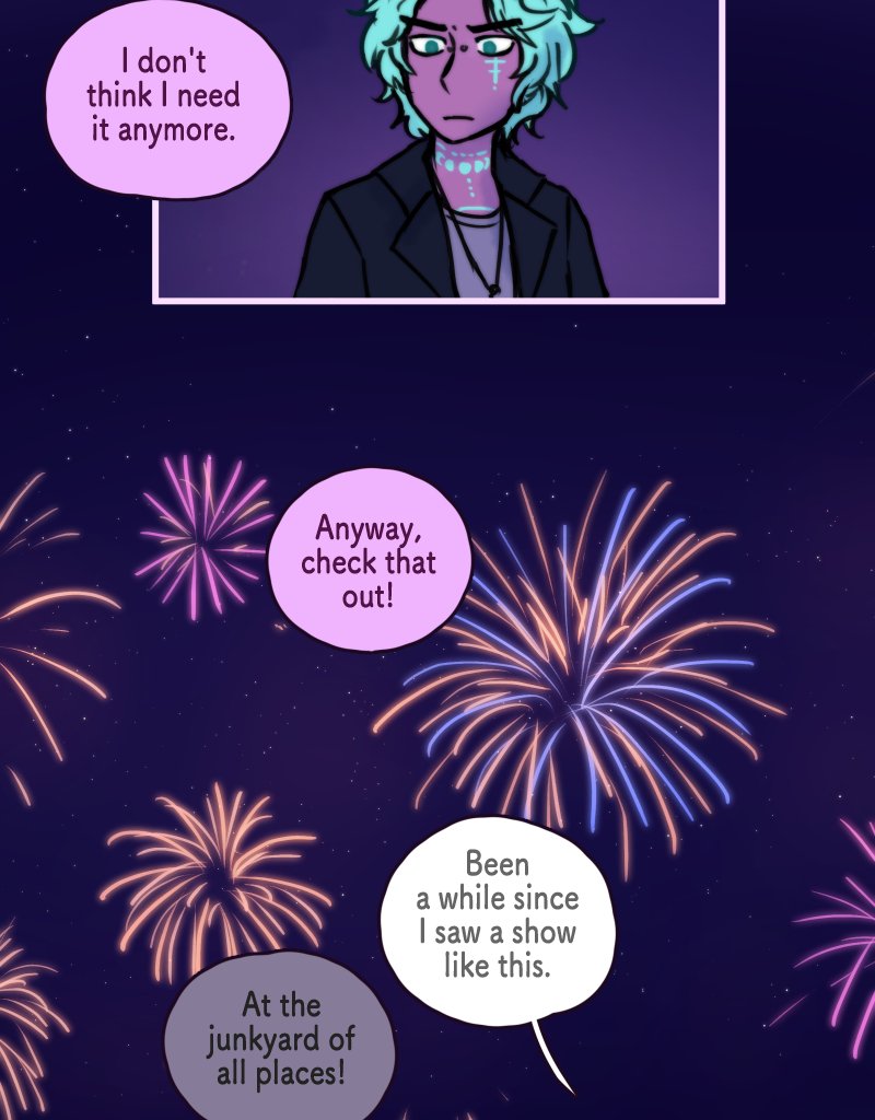 CHROMESTHESIA - Episode 45, Page 3: 45 - Junkyard Fireworks