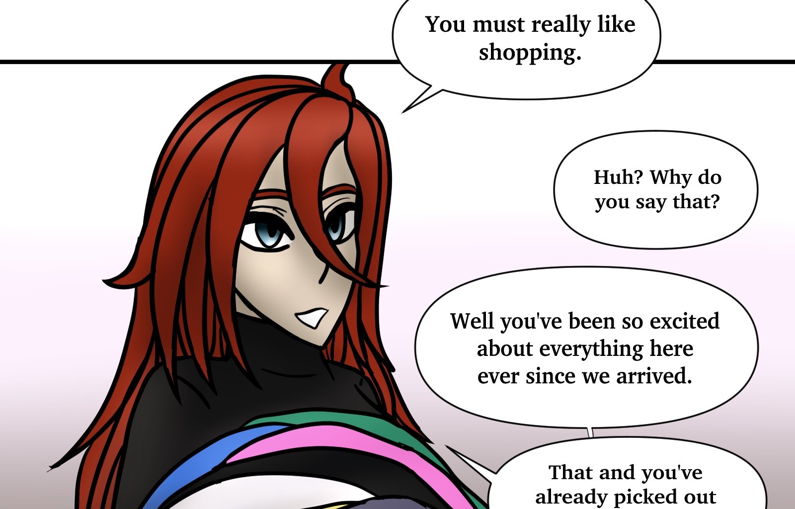Finding Meaning - Episode 33, Page 6: Ep. 33: Shopping Day