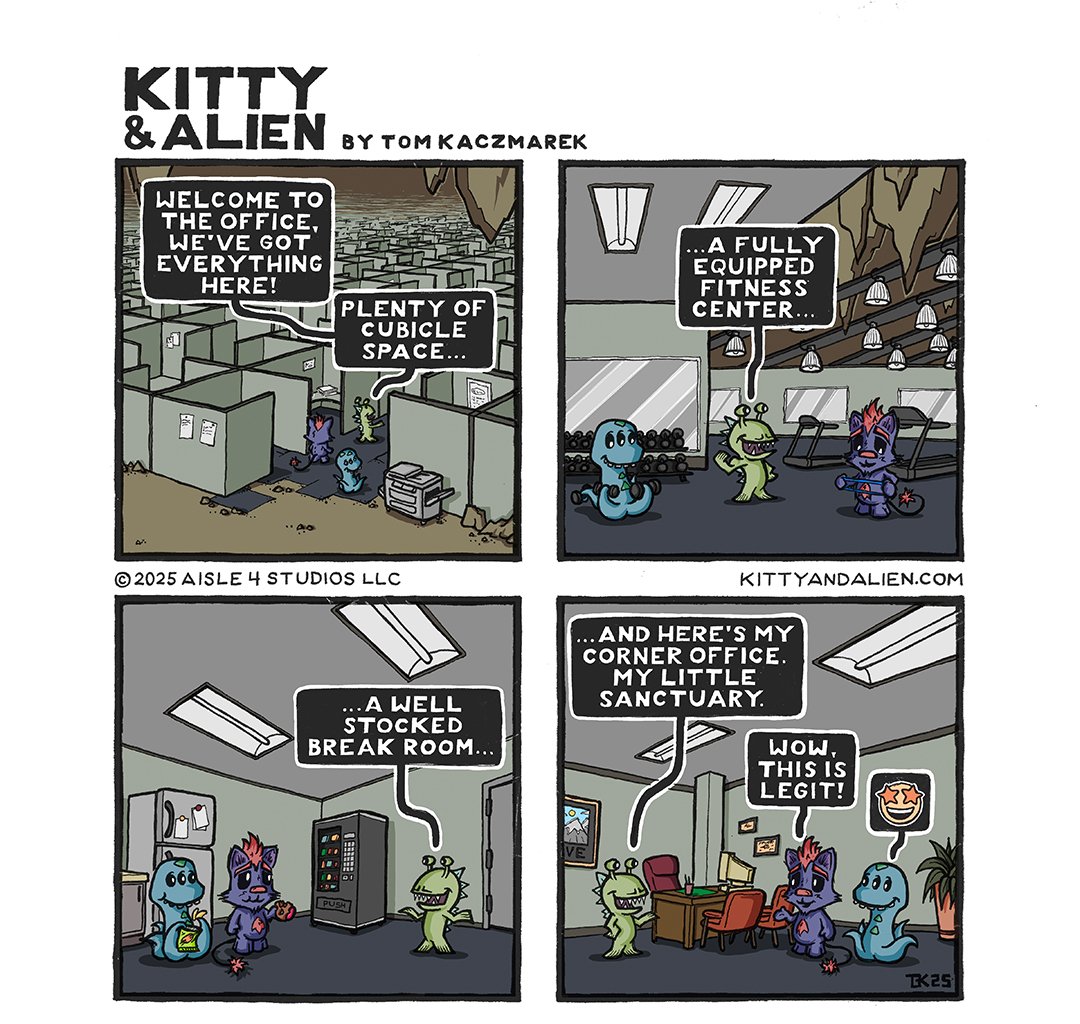 Kitty & Alien - Episode 6, Page 1: Cave Office