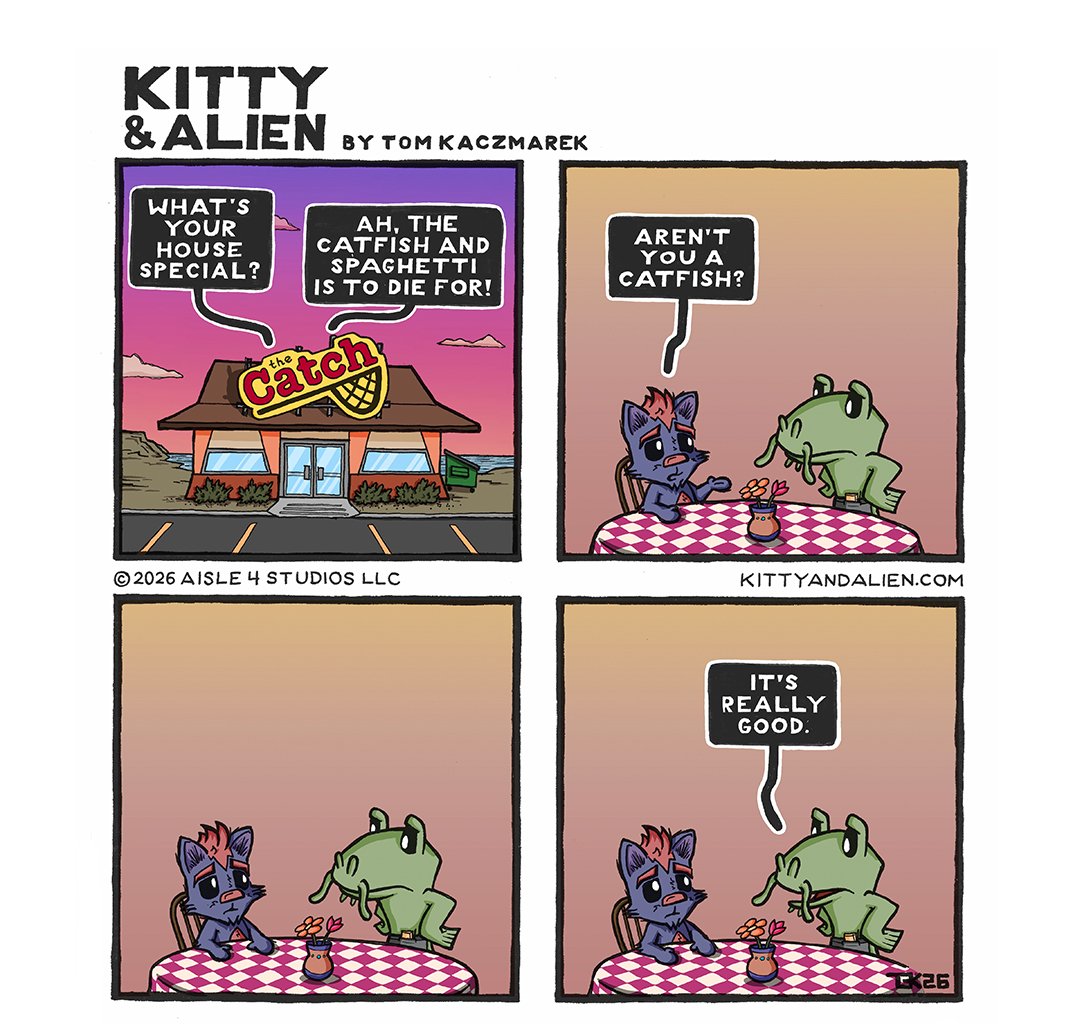 Kitty & Alien - Episode 19, Page 1: Catfish