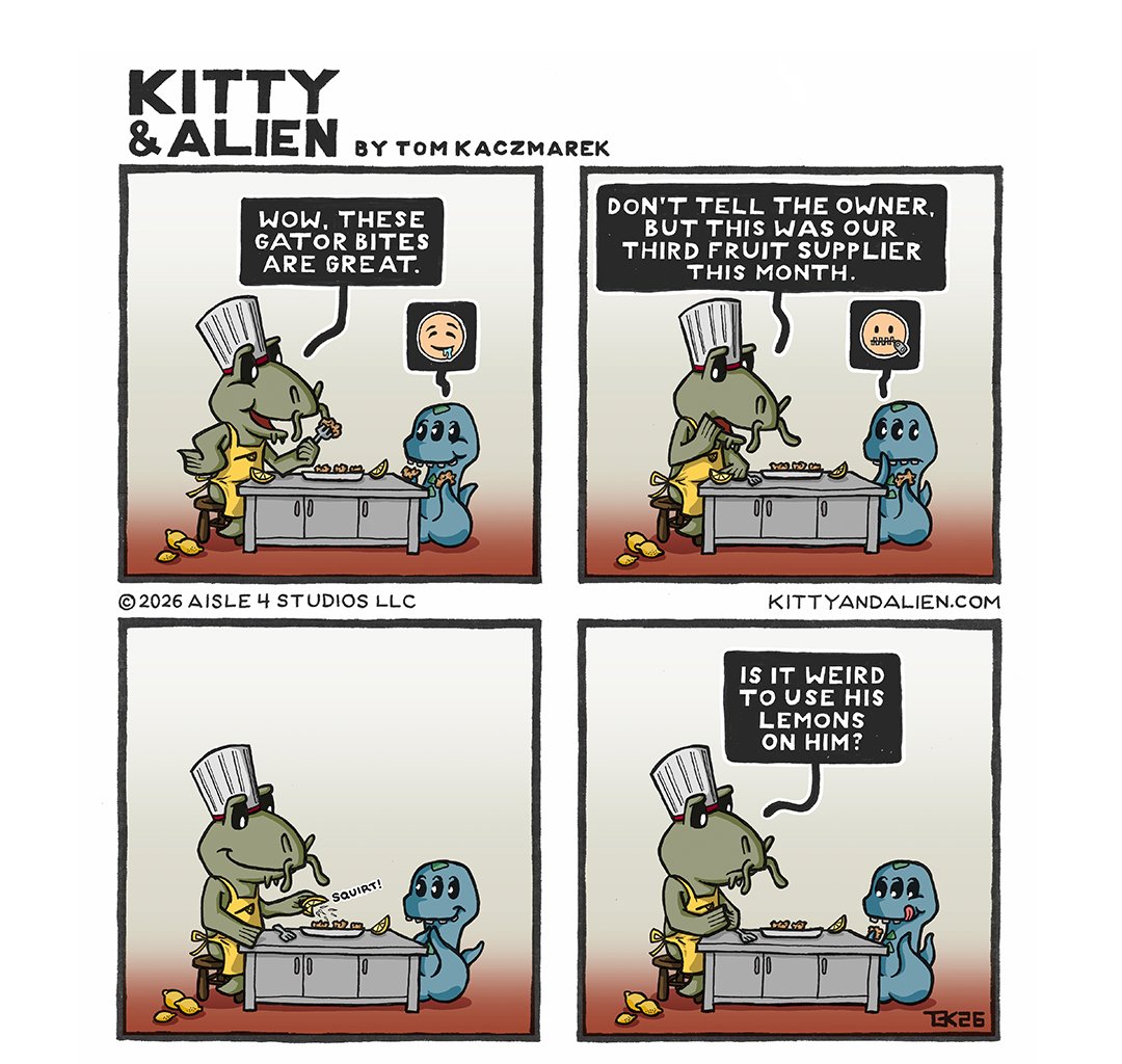 Kitty & Alien - Episode 21, Page 1: Gator Bites