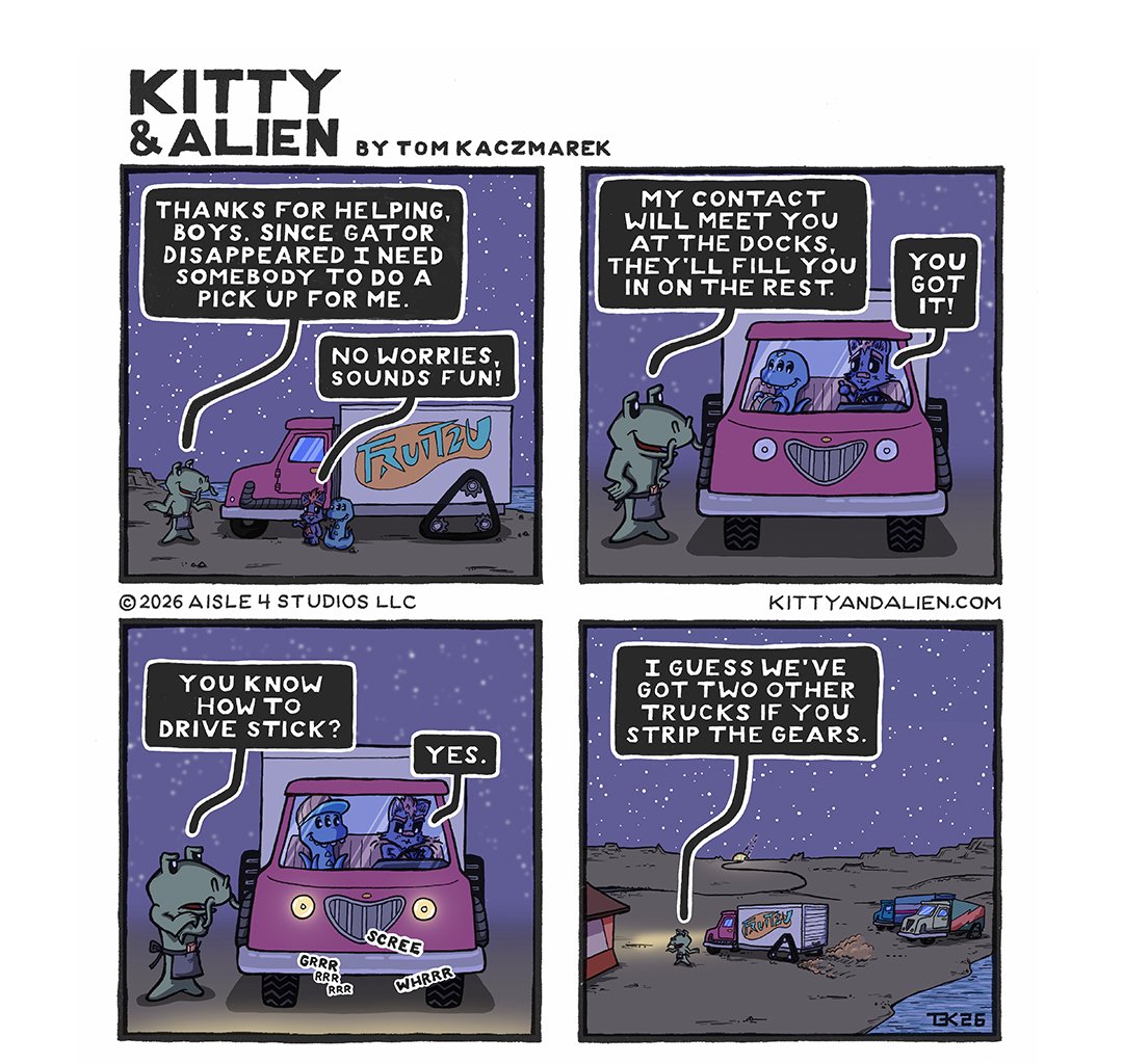 Kitty & Alien - Episode 24, Page 1: Delivery Truck