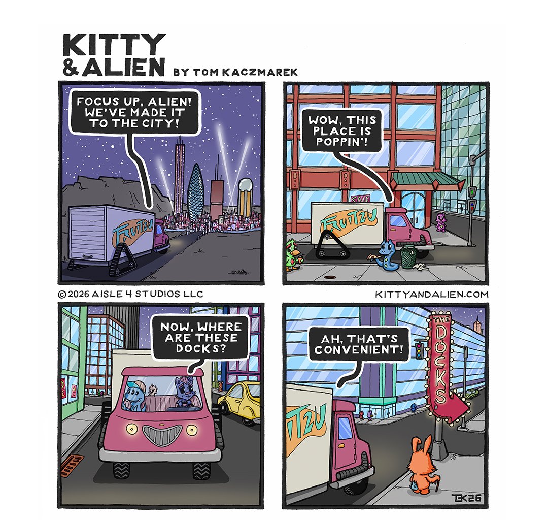 Kitty & Alien - Episode 26, Page 1: Enter the City