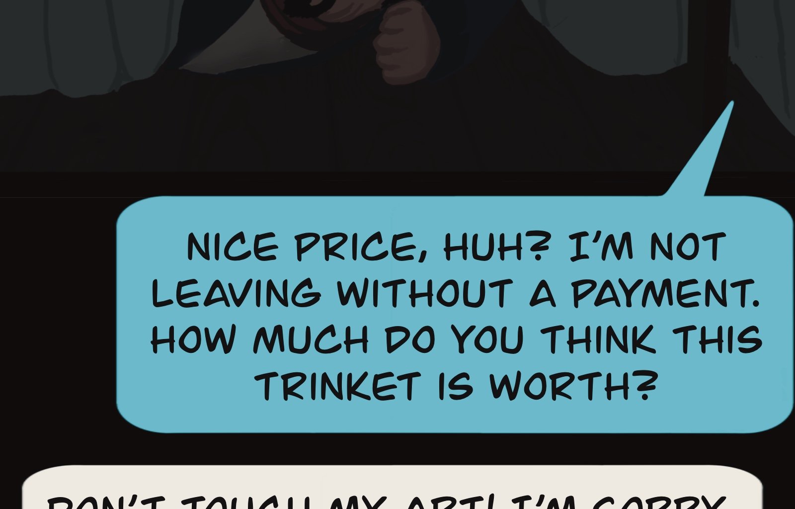 Sage Eyes: The Light Thief - Episode 4, Page 36: Chapter 4 False Friends