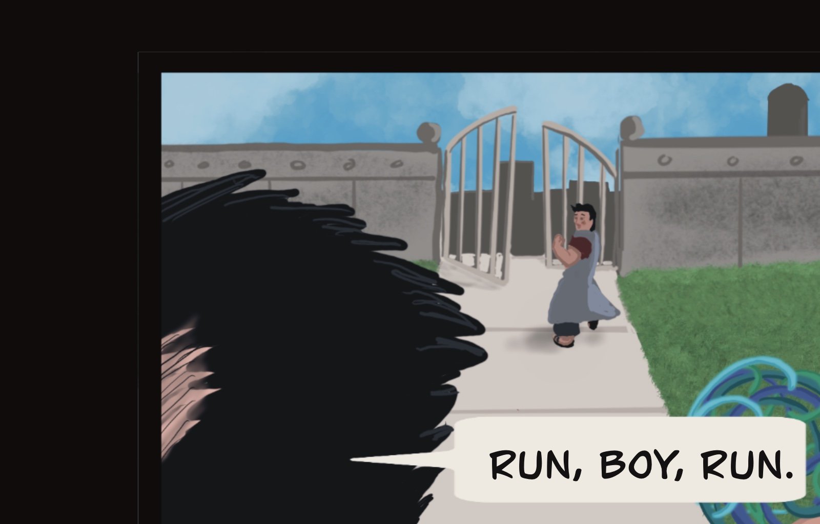 Sage Eyes: The Light Thief - Episode 4, Page 42: Chapter 4 False Friends