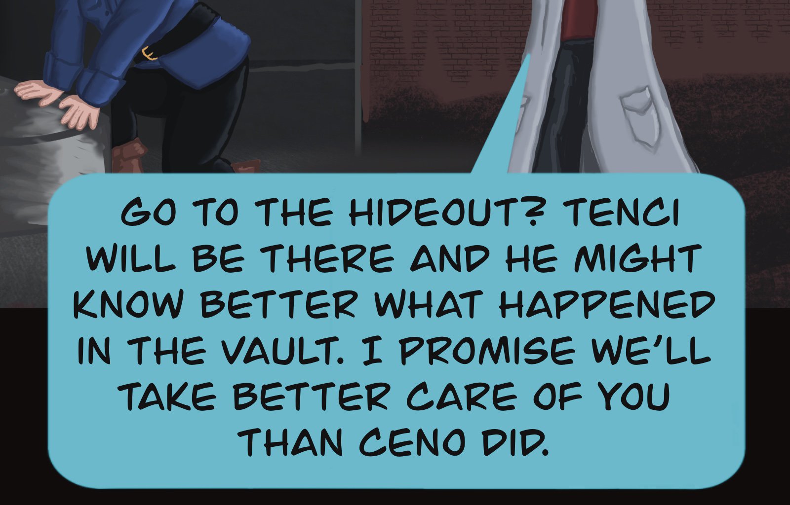 Sage Eyes: The Light Thief - Episode 4, Page 45: Chapter 4 False Friends