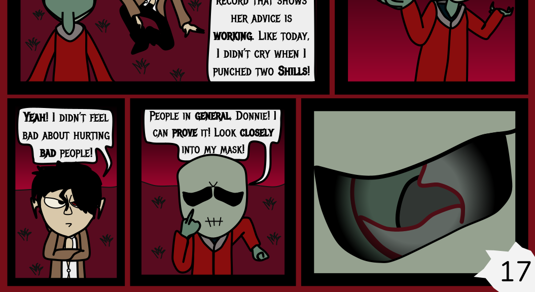 Donnie The Fighting Psychopath - Episode 4, Page 17: The Twisted Tale of Terrible Tyrants