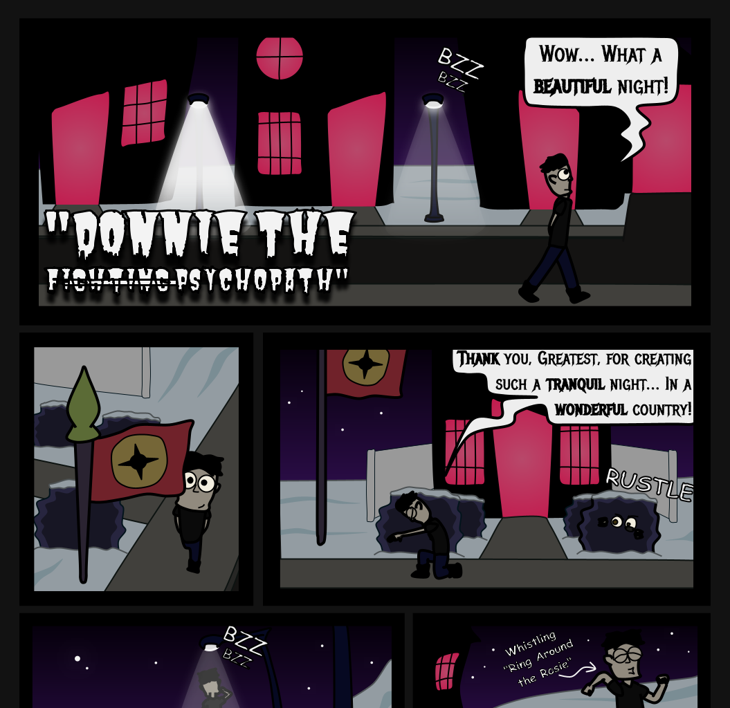 Donnie The Fighting Psychopath - Episode 8, Page 1: Donnie The F̶i̶g̶h̶t̶i̶n̶g̶ Psychopath