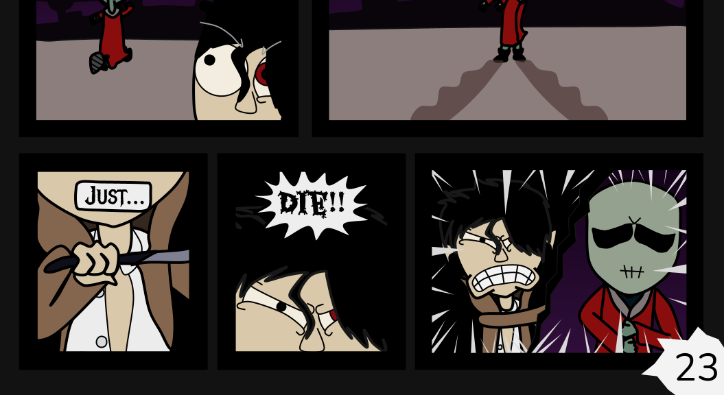 Donnie The Fighting Psychopath - Episode 9, Page 23: The Masked Stalkee's Last Stand