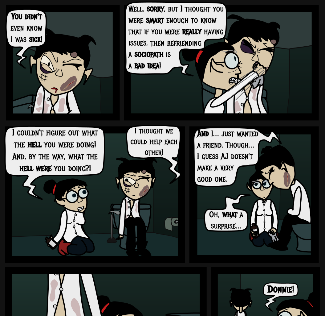 Donnie The Fighting Psychopath - Episode 14, Page 19: Strongish Conclusions