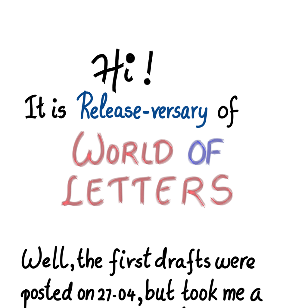 World of Letters - Episode 8, Page 1: Second Release-versary