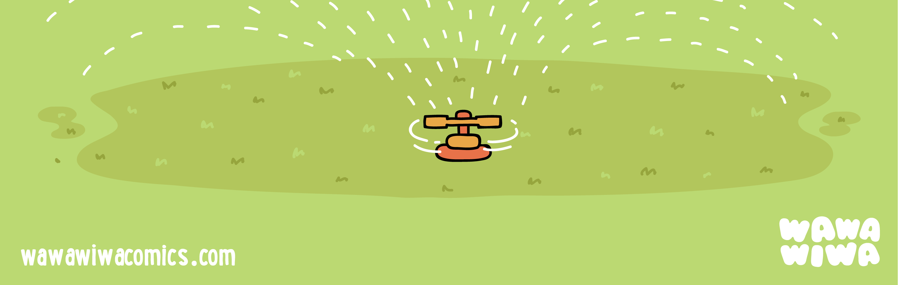 Wawawiwa Comics - Episode 12, Page 1: bat umbrella sprinkler