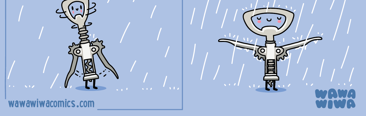 Wawawiwa Comics - Episode 43, Page 1: Happy rain