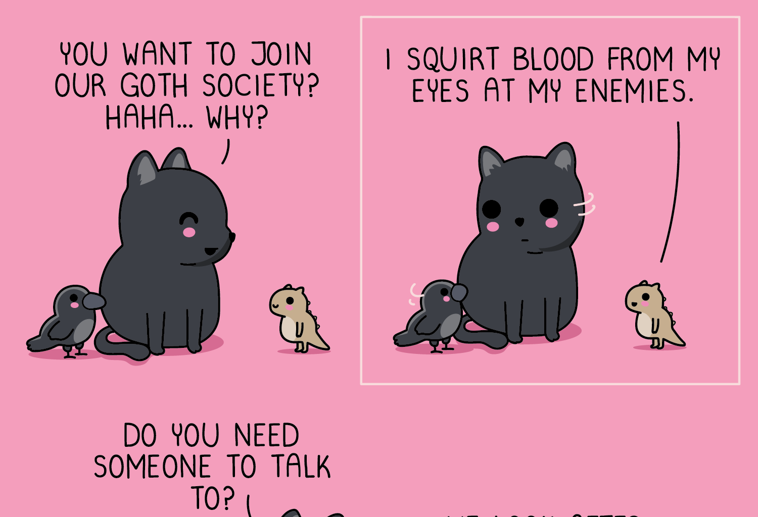 Wawawiwa Comics - Episode 44, Page 1: Goth society