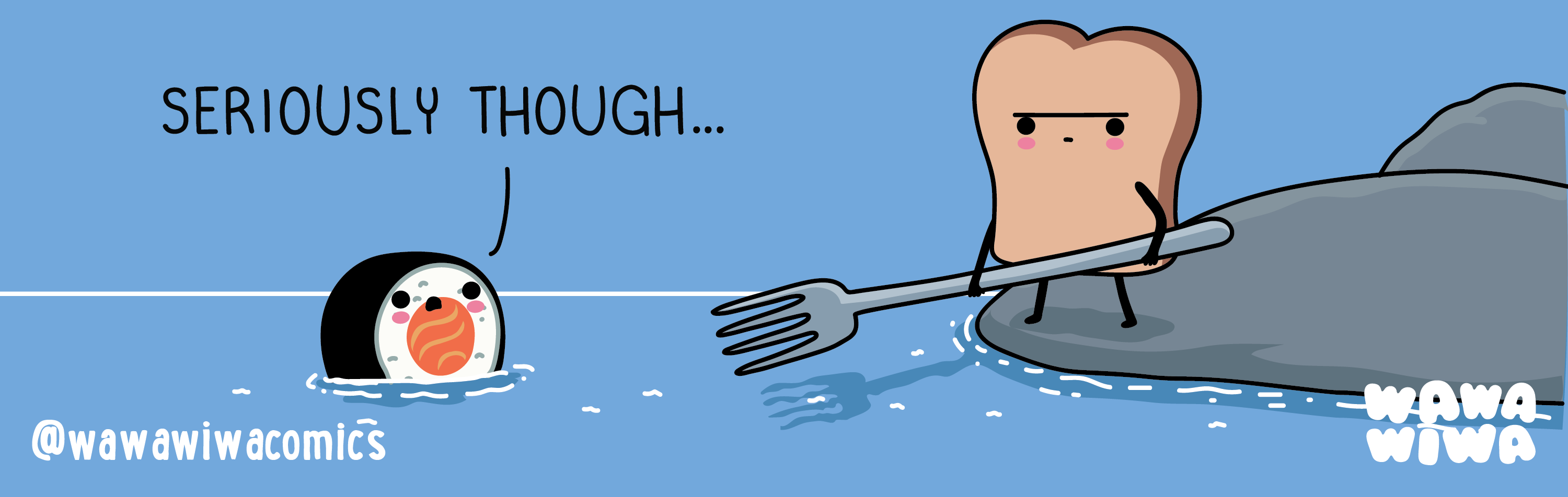 Wawawiwa Comics - Episode 79, Page 1: Could we try chopsticks?