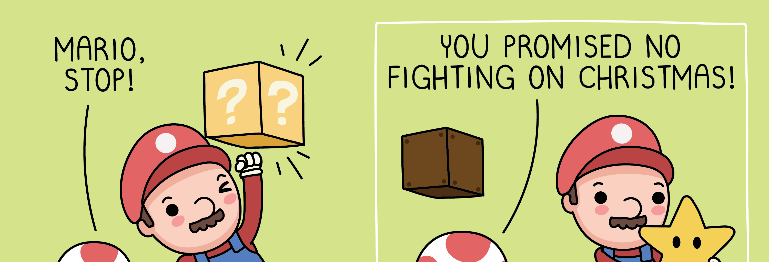 Wawawiwa Comics - Episode 168, Page 1: No fighting on Christmas