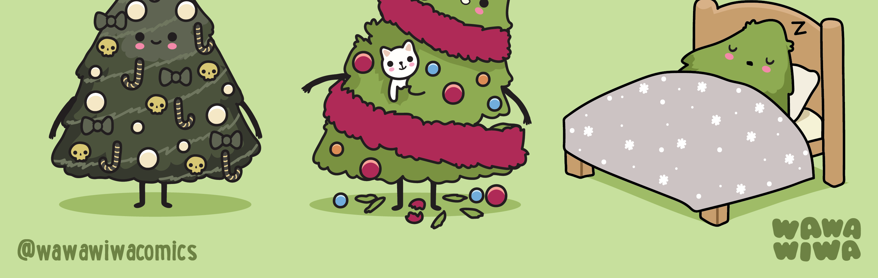 Wawawiwa Comics - Episode 180, Page 1: Which Christmas tree are you?