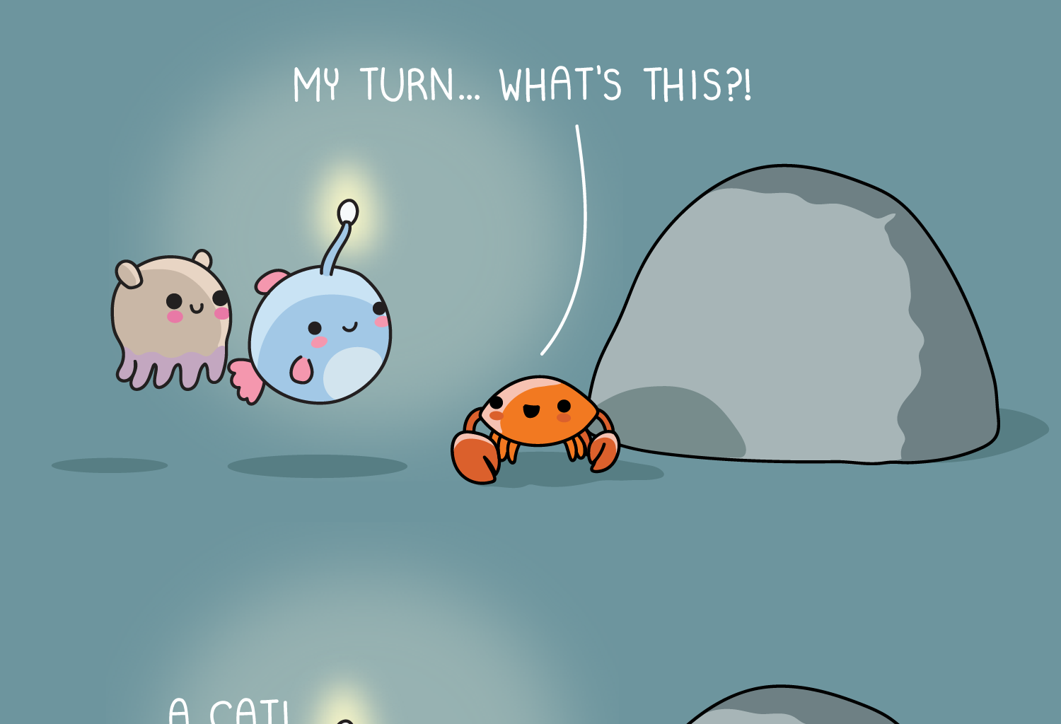 Wawawiwa Comics - Episode 323, Page 1: What's this!? 😄🦀