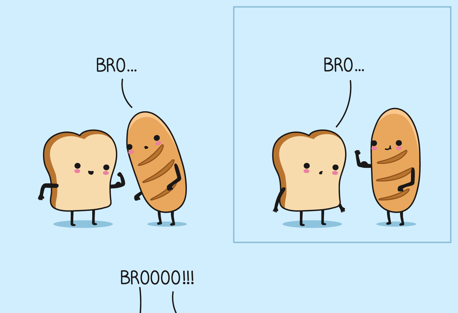 Wawawiwa Comics - Episode 324, Page 1: Bro! 🥐