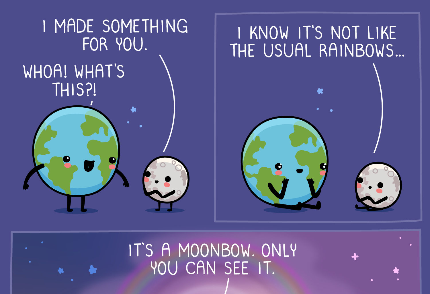 Wawawiwa Comics - Episode 339, Page 1: I made something for you 🌙🌈